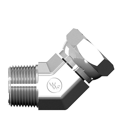 World Wide Fittings Male Pipe To Female Pipe Swivel 45 Deg. Elbow 9355X08X04